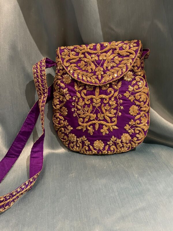 Purple Sling Potli Bag