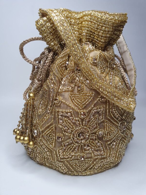 Golden Beaded Potli